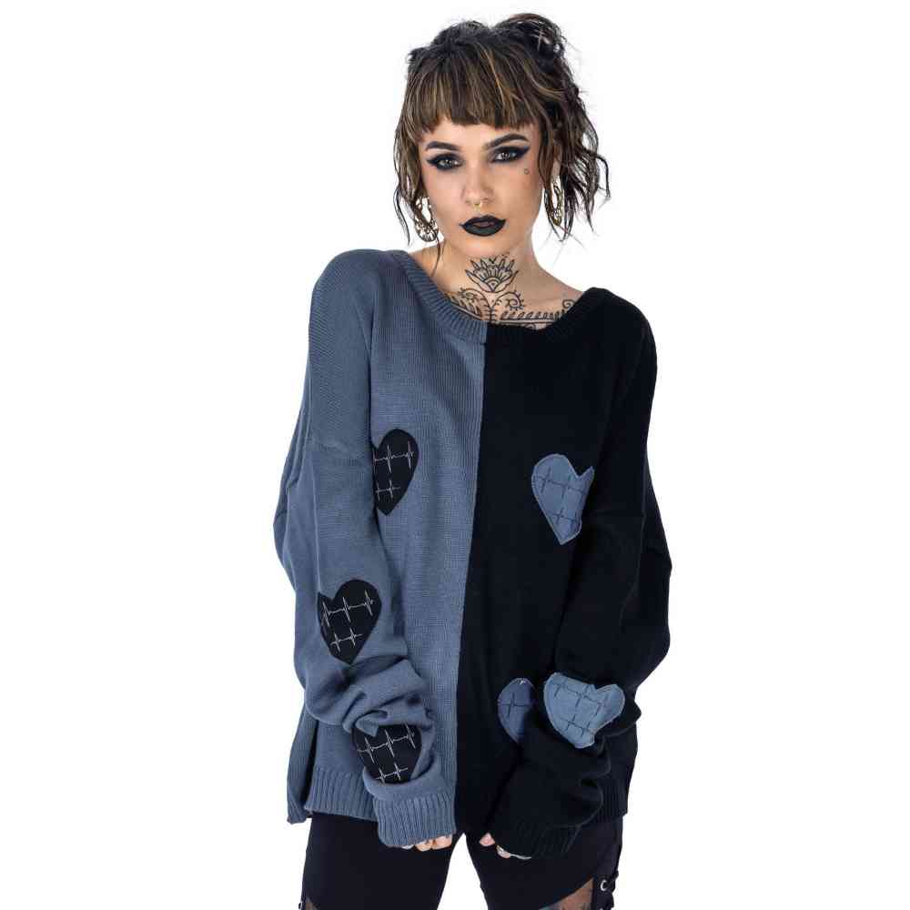 Vixxsin - LEXIA Pull en tricot - Noir/Gris